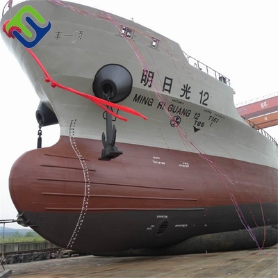 Túi khí cao su hàng hải bơm hơi để cập và nâng tàu