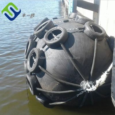 Chiều kính 0,3-4,5m Phòng vệ biển khí nén trong chuỗi và lốp xe lưới hoặc loại sling